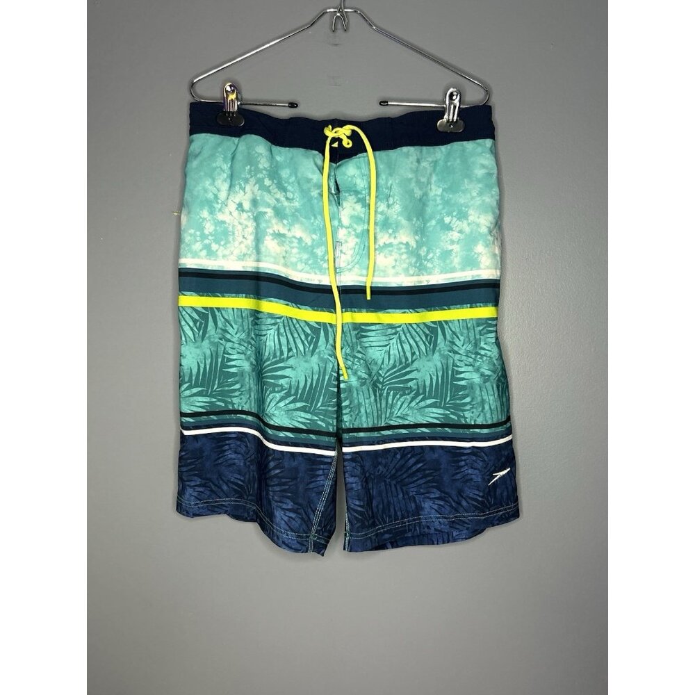 Speedo Swim Trunks Men’s 32 L Tie Dye Mesh Lined Tropical Coastal Board Shorts